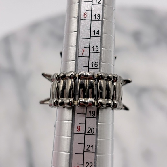 Gothic Grunge Sun Moon‎ Spike Modern Space Jewelry Crystal Spike Ring - Picture 7 of 7